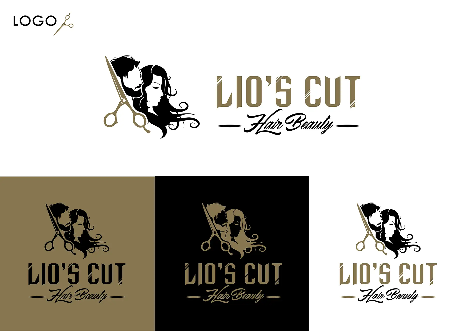 Lio’s Cut | صالون ليو , Brand, Logo, Branding, لوجو، شعار، براند، هوية بصرية