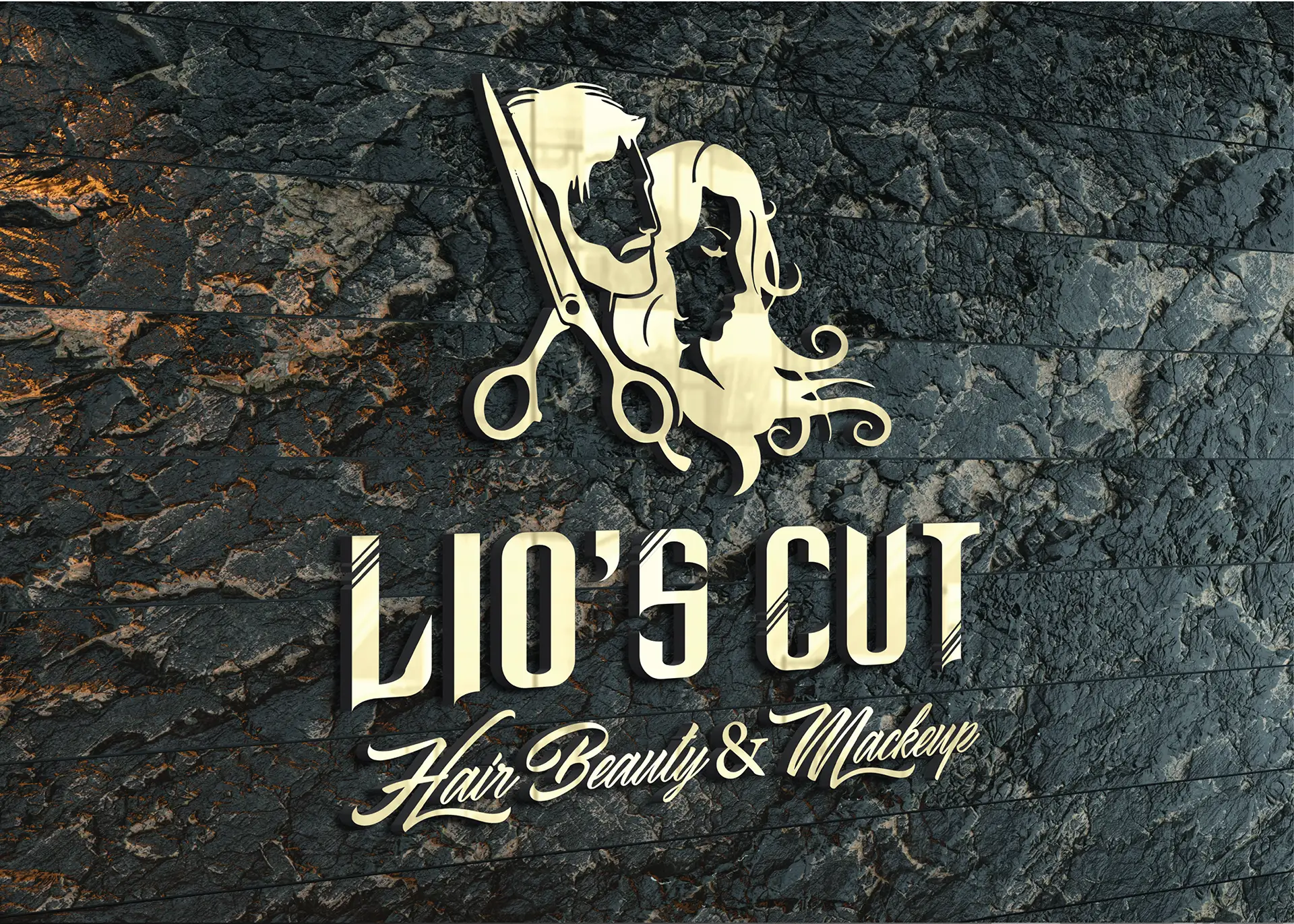 Lio’s Cut | صالون ليو , Brand, Logo, Branding, لوجو، شعار، براند، هوية بصرية