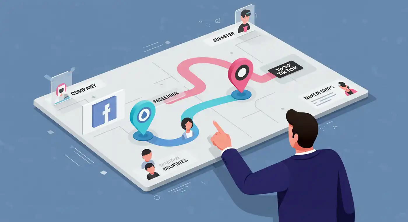 خبير تسويق يرسم استراتيجية مخصصة.