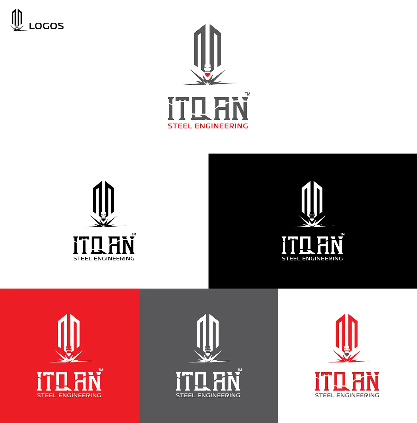 Itqan_Steel-Brand,Logo,شعار هوية بصرية