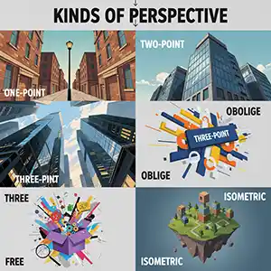 الأنواع المختلفة للمنظور في التصميم الجرافيكي واستخداماته في الإعلانات والتسويق2