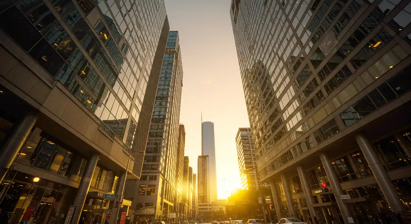 المنظور ذو ثلاث نقاط (Three-Point Perspective)