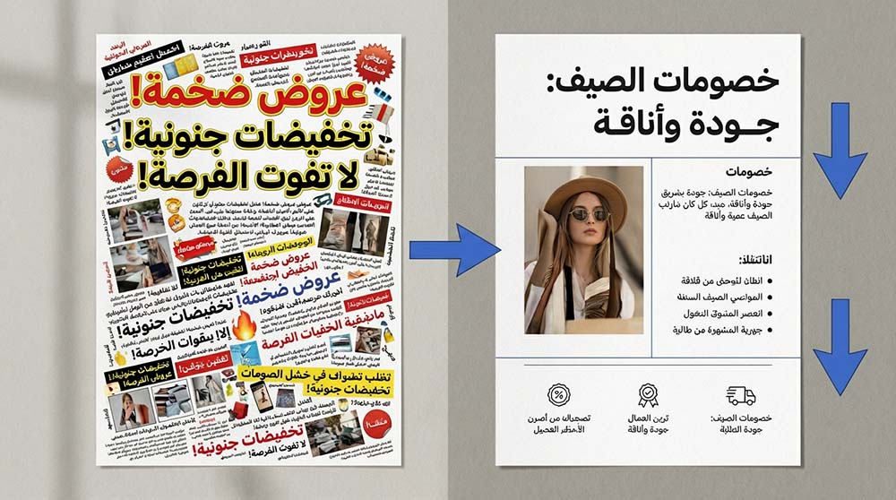 تكوين تصميم يعتمد على شبكة لتنظيم المحتوى وتوجيه عين القارئ