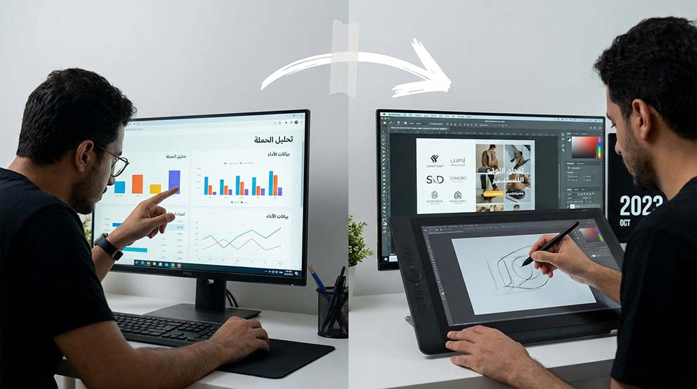 تكامل دور المسوق الرقمي مع مصمم الجرافيك في الحملات الإعلانية