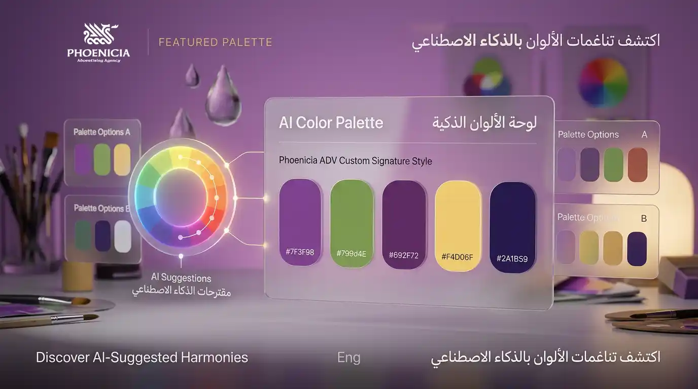 أدوات اختيار الألوان بالذكاء الاصطناعي