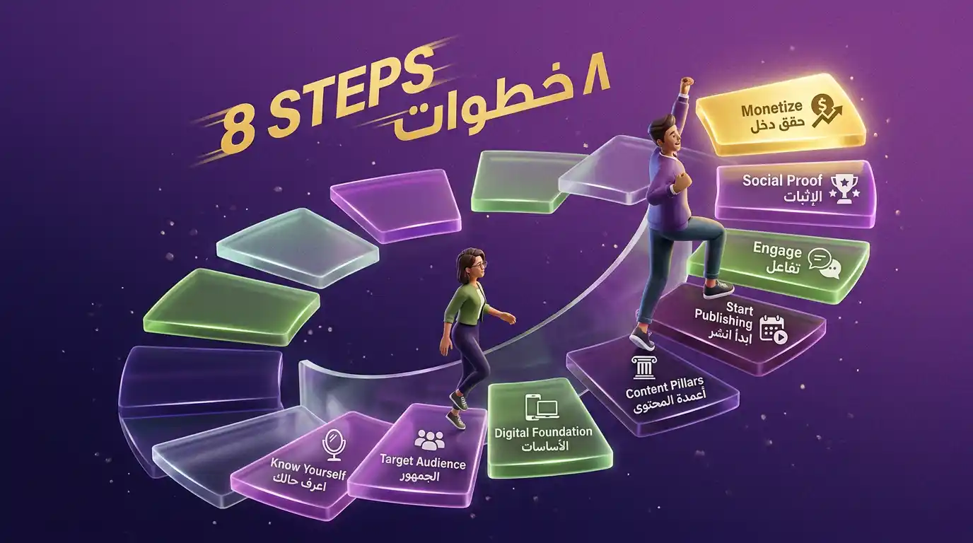 8 خطوات عملية لبناء براند شخصي قوي على السوشال ميديا من التدقيق الذاتي لتحقيق الدخل