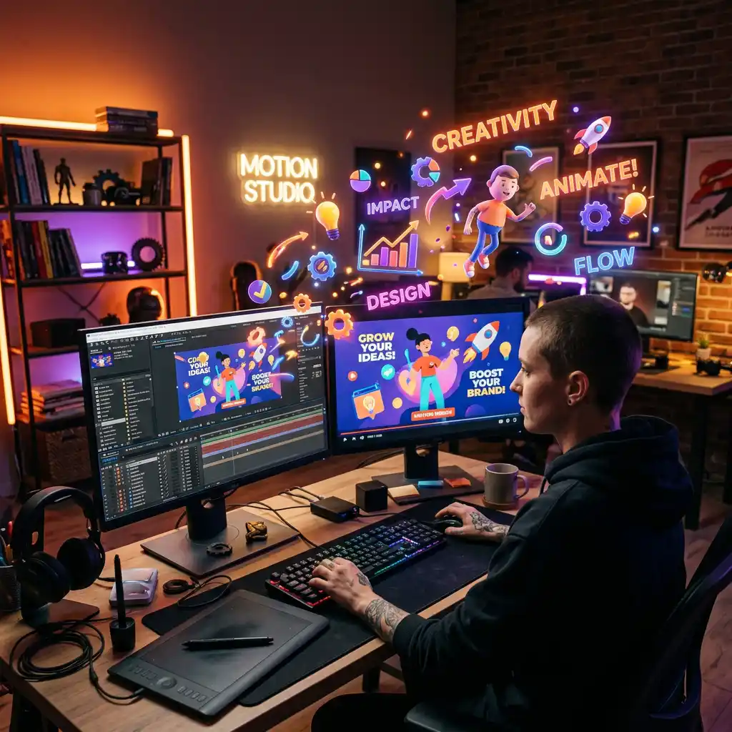 دليل شامل عن الموشن غرافيك بـ 2025 وأهميتو كأداة تسويقية أساسية لكل مشروع بسوريا