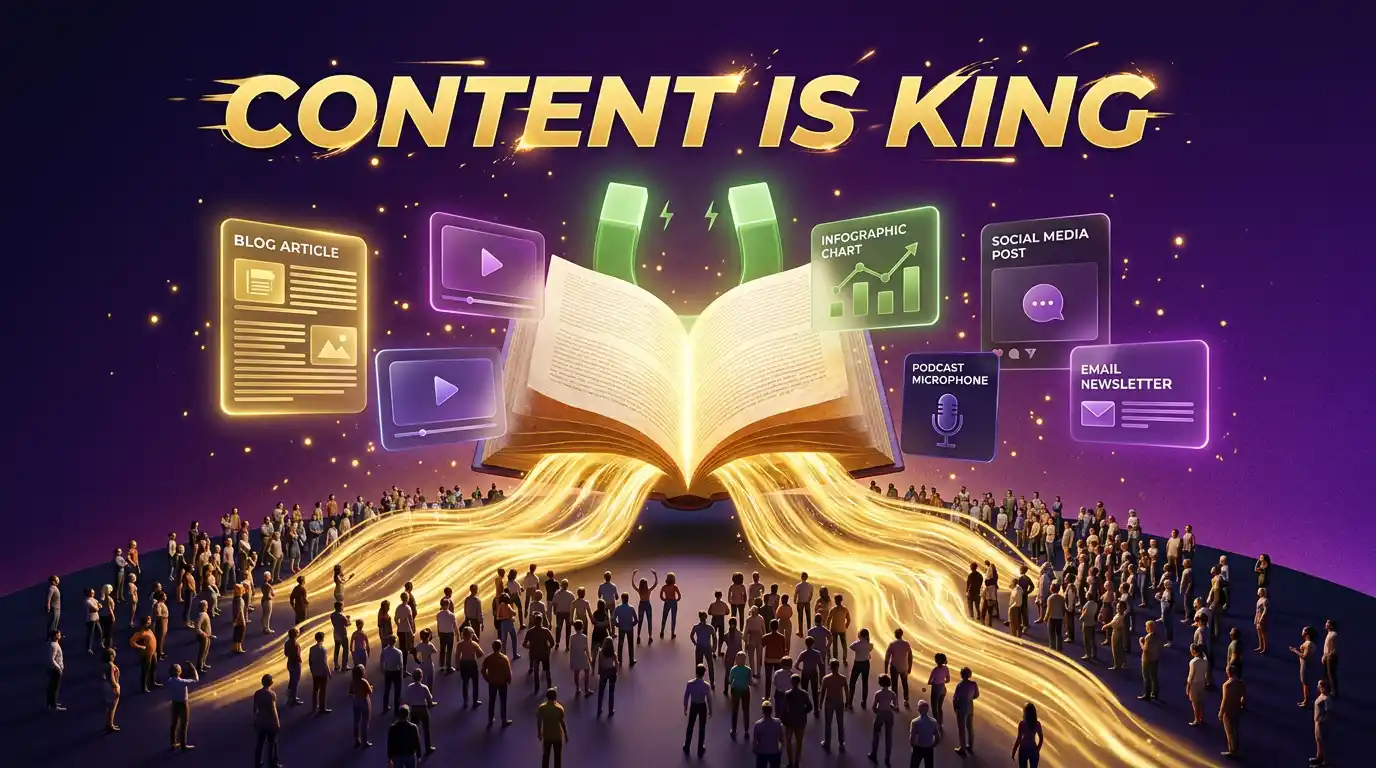 دليل شامل عن التسويق بالمحتوى Content Marketing بـ 2025 لجذب العملاء وزيادة المبيعات بدون إعلانات مباشرة