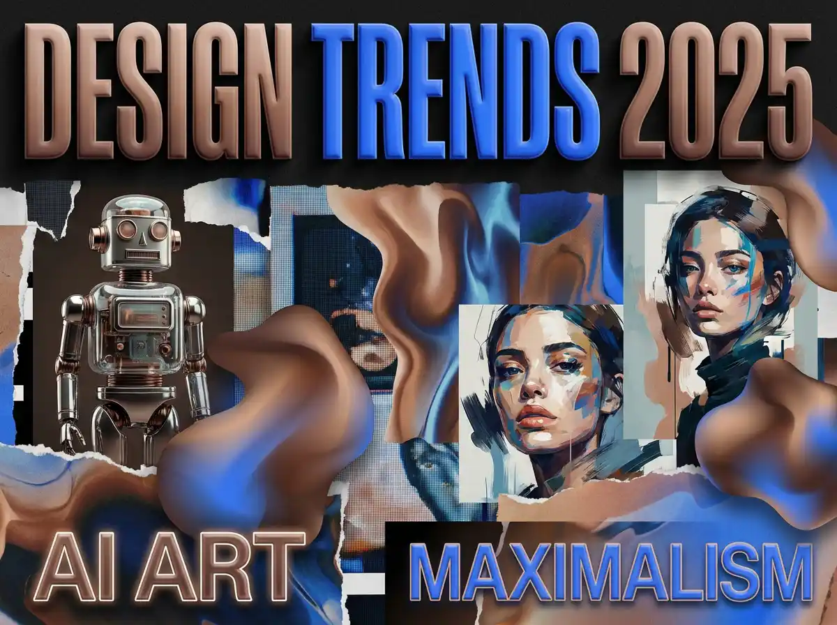ترندات التصميم الغرافيكي 2025 - دليل شامل لأحدث أنماط وألوان واتجاهات التصميم العصرية