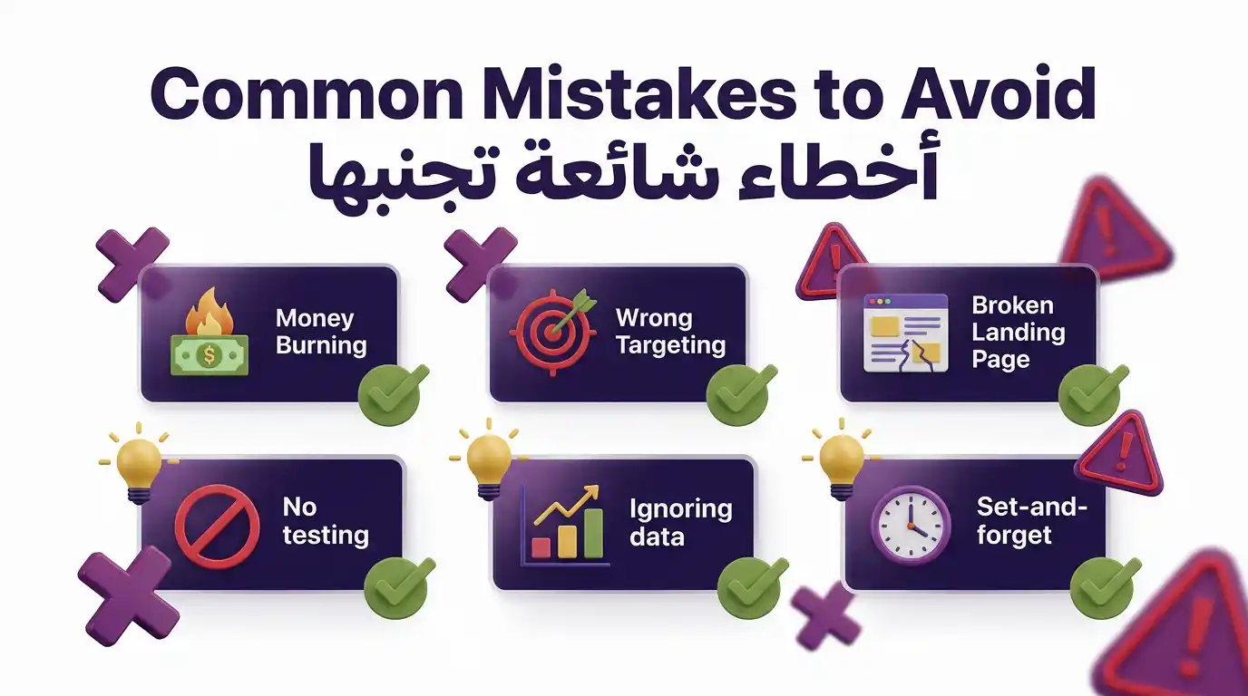 أخطاء شائعة بالإعلانات المدفوعة