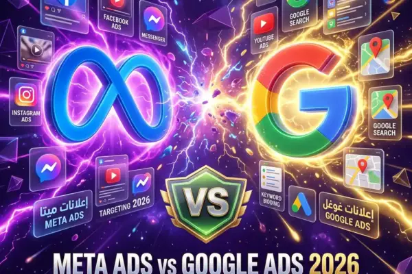 إعلانات ميتا vs إعلانات غوغل – وين تحط فلوسك في 2026؟