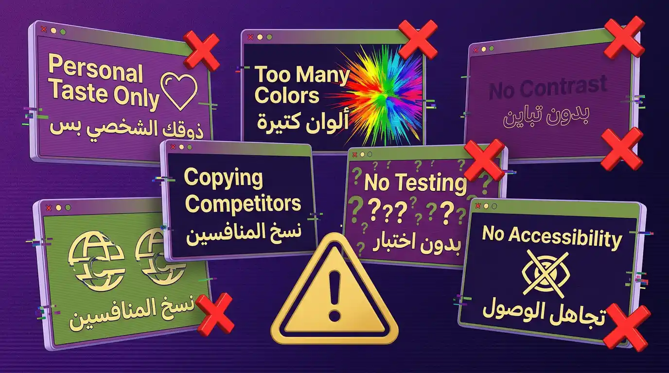 أخطاء شائعة باختيار ألوان البراند والتسويق لازم تتجنبها مع نصائح للاختيار الصحيح