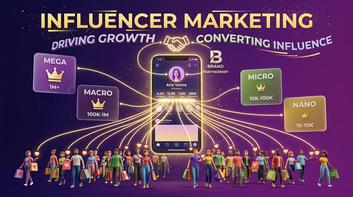 دليل شامل للتسويق عبر المؤثرين Influencer Marketing بسوريا بـ 2025 مع استراتيجيات اختيار المؤثر وقياس النتائج
