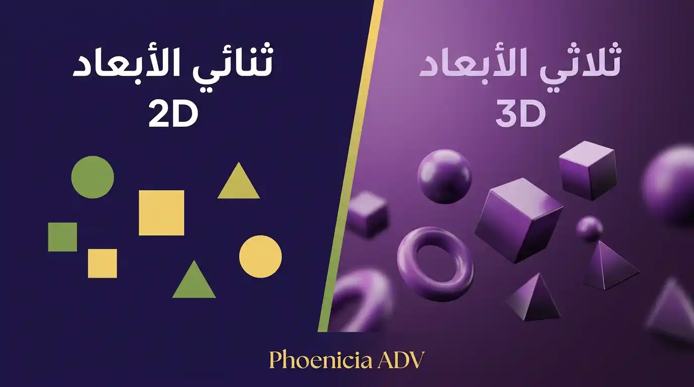 مقارنة بين الموشن جرافيك ثنائي وثلاثي الأبعاد