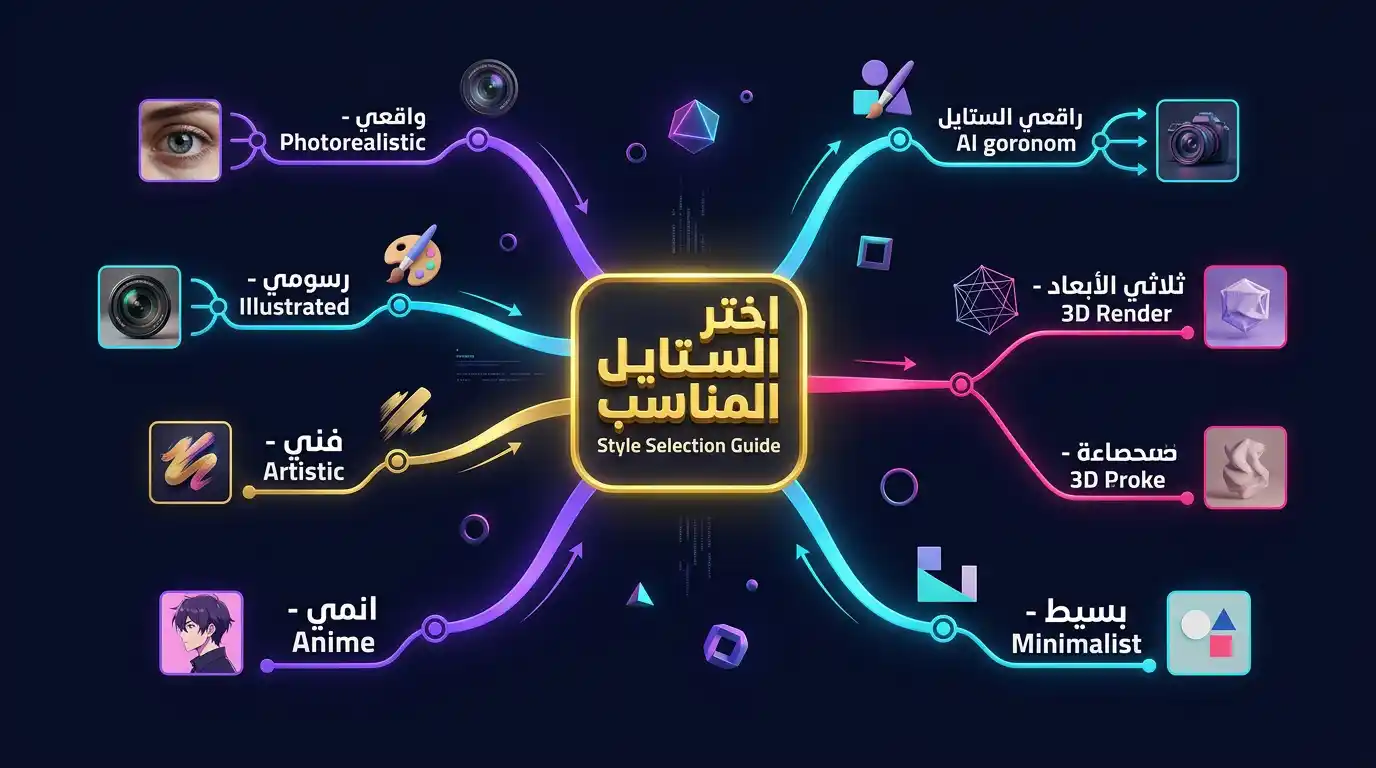 دليل اختيار ستايل الذكاء الاصطناعي المناسب حسب نوع المشروع