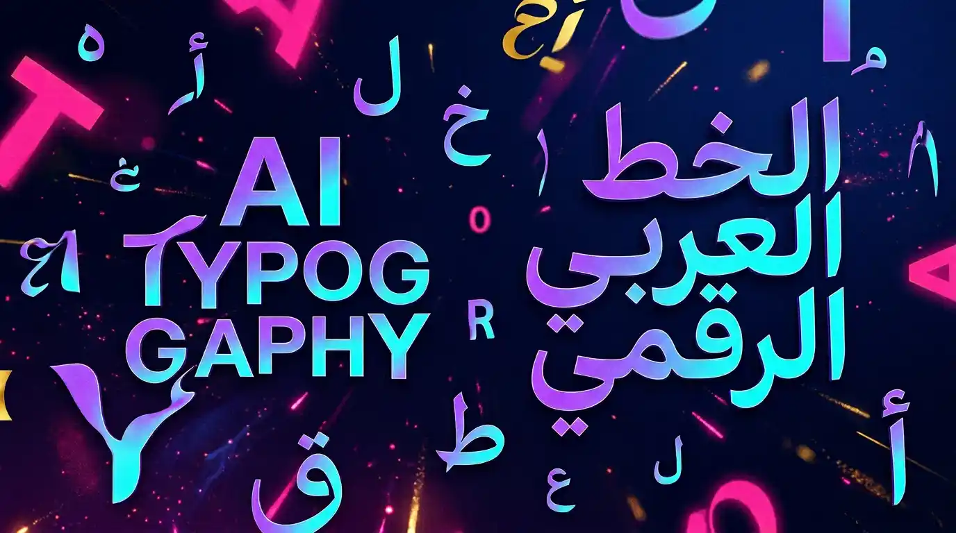 تصميم خطوط عربية وإنجليزية بستايلات الذكاء الاصطناعي