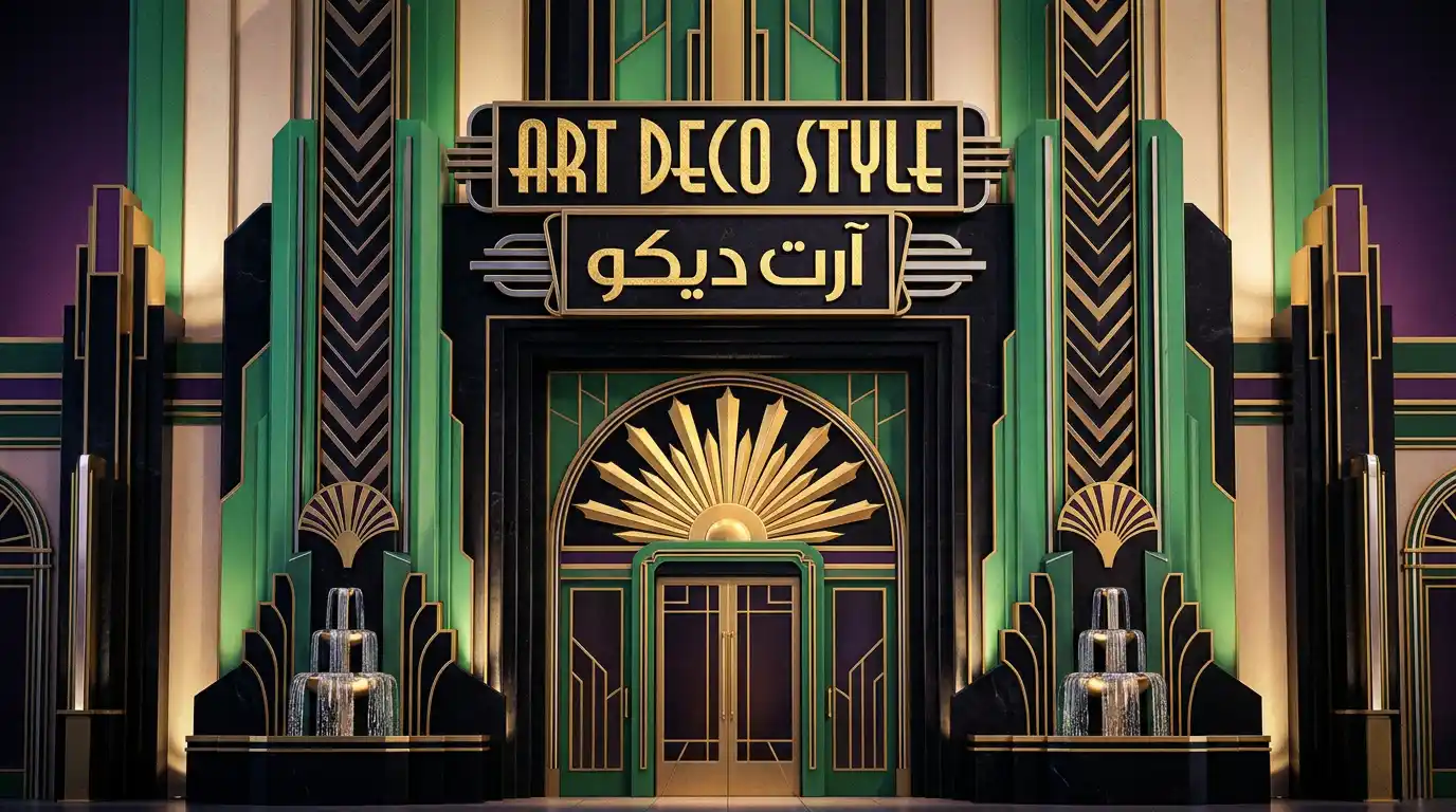 تصميم آرت ديكو فاخر يجمع بين الأشكال الهندسية والذهبي مع لمسات عصرية 2026