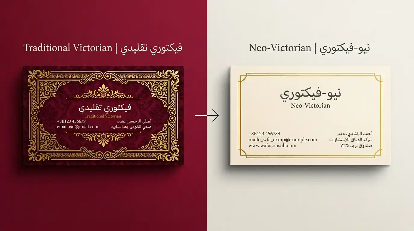 مقارنة بين التصميم الفيكتوري التقليدي والنيو-فيكتوري العصري