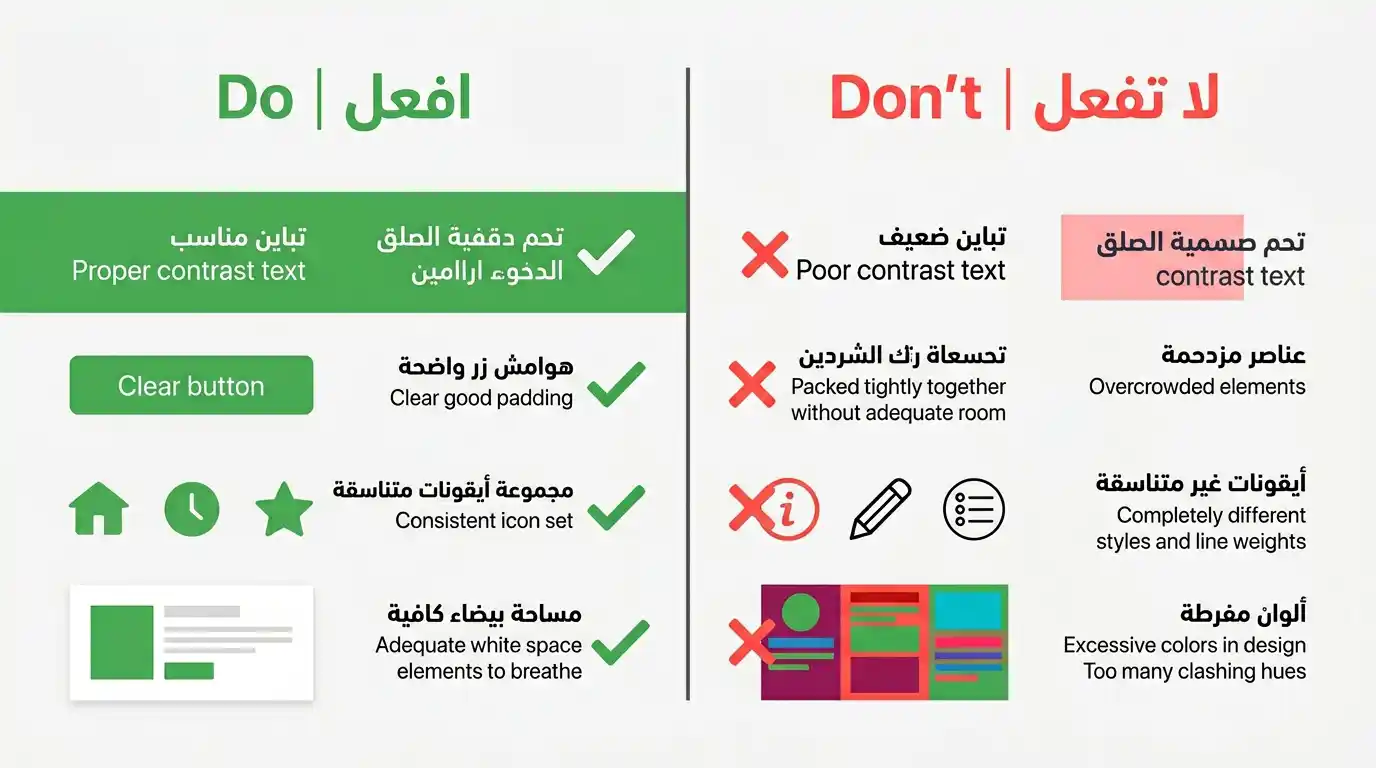 ما يجب فعله وما يجب تجنبه في تصميم الفلات ديزاين