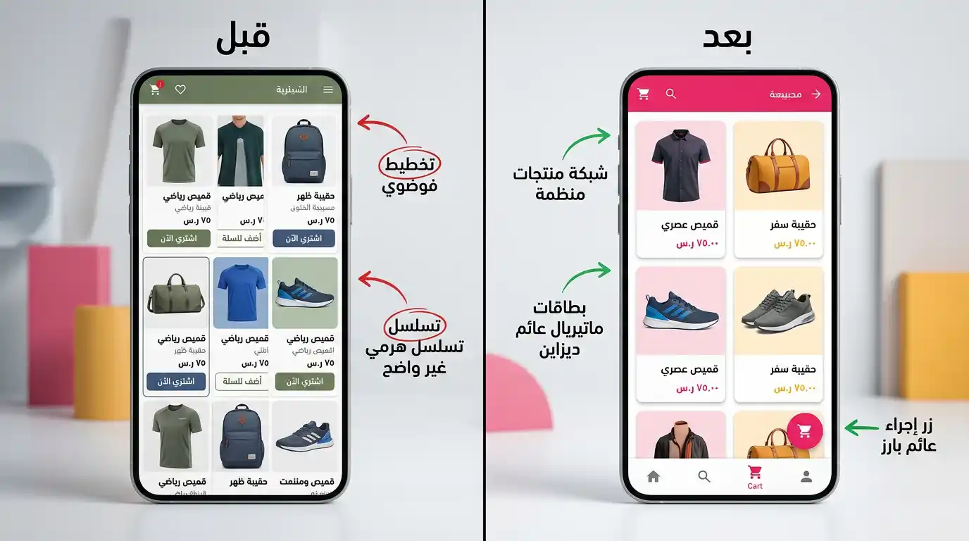 دراسة حالة لمتجر إلكتروني سوري يستخدم ماتيريال ديزاين
