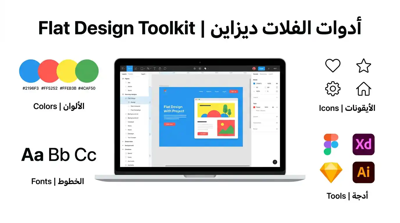أدوات ومصادر لتصميم وتطبيق الفلات ديزاين