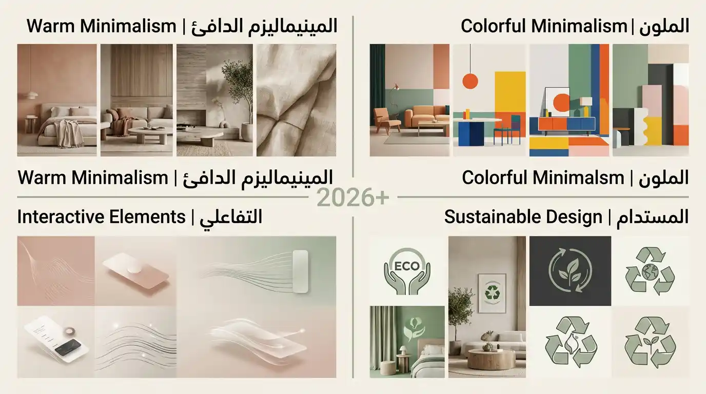 توجهات المينيماليزم المستقبلية: دافئ، ملون، تفاعلي، مستدام