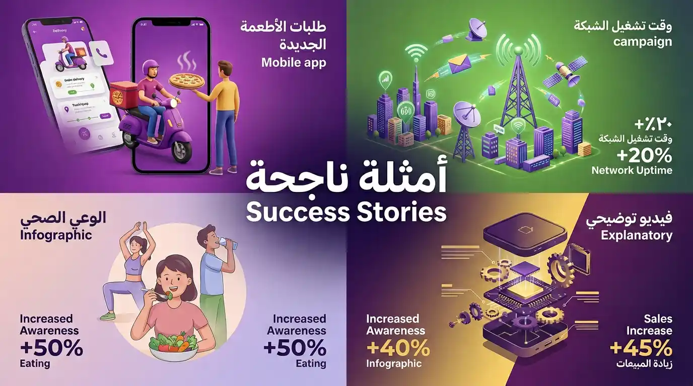 عرض لأمثلة ناجحة من حملات موشن جرافيك محلية وعالمية