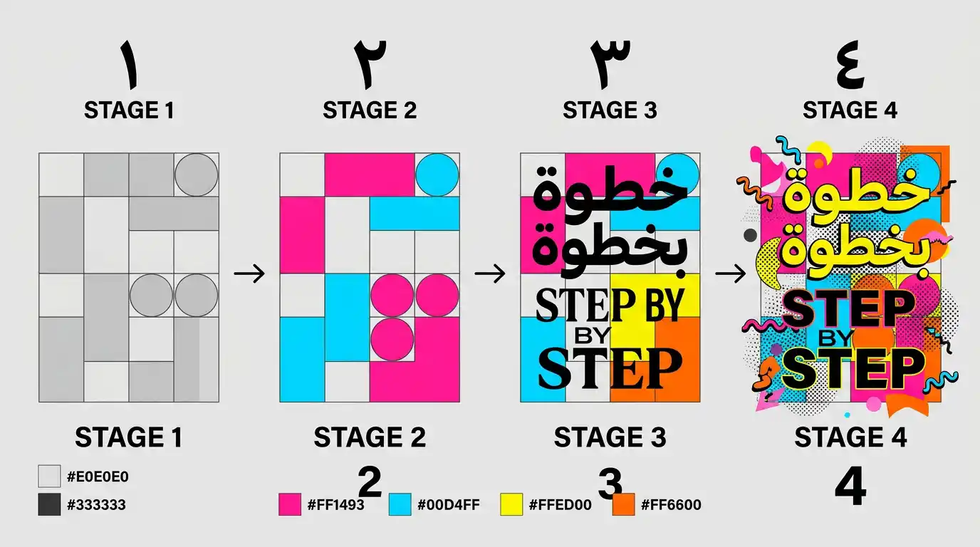 عملية تصميم بوستمودرن خطوة بخطوة من الفكرة للتنفيذ
