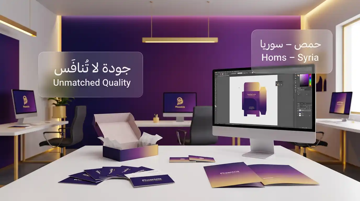 فينيقيا للدعاية والإعلان – أفضل مطبعة في حمص سوريا للتصميم والطباعة والتغليف الاحترافي