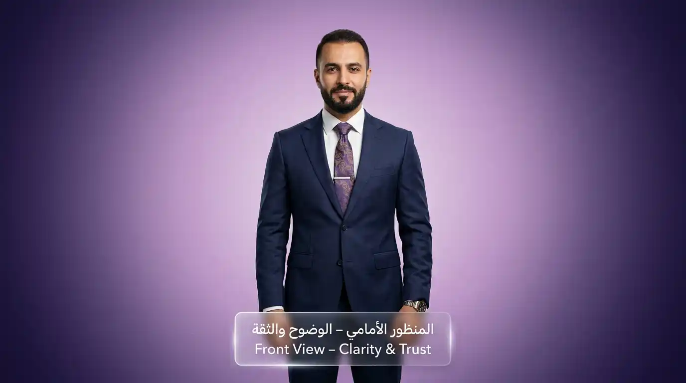 مثال على المنظور الأمامي Front View في الإعلانات التجارية