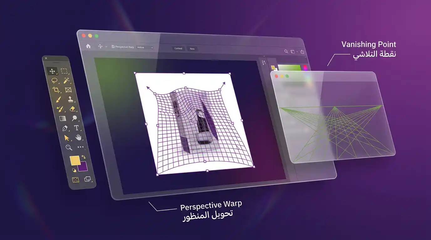 أدوات Perspective Warp في Photoshop