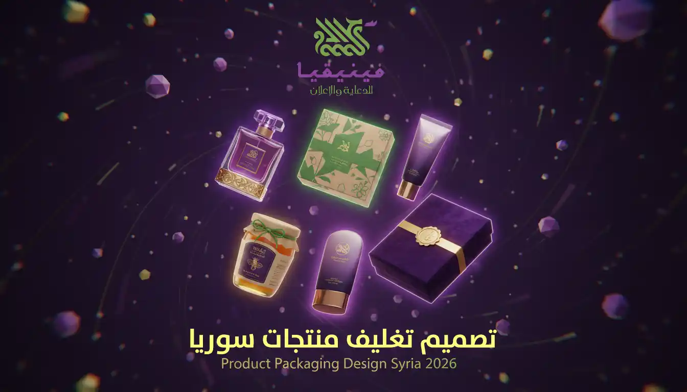 مشهد ثلاثي الأبعاد لمجموعة تغليف منتجات متنوعة: علب كرتون، زجاجات عطر، أكياس، صناديق خشبية