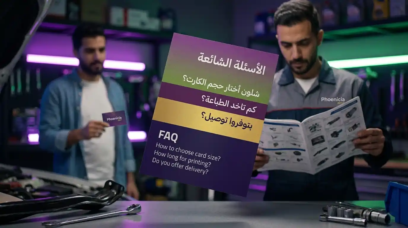 الأسئلة الشائعة عن طباعة محلات السيارات في حمص – فواتير لافتات بروشورات