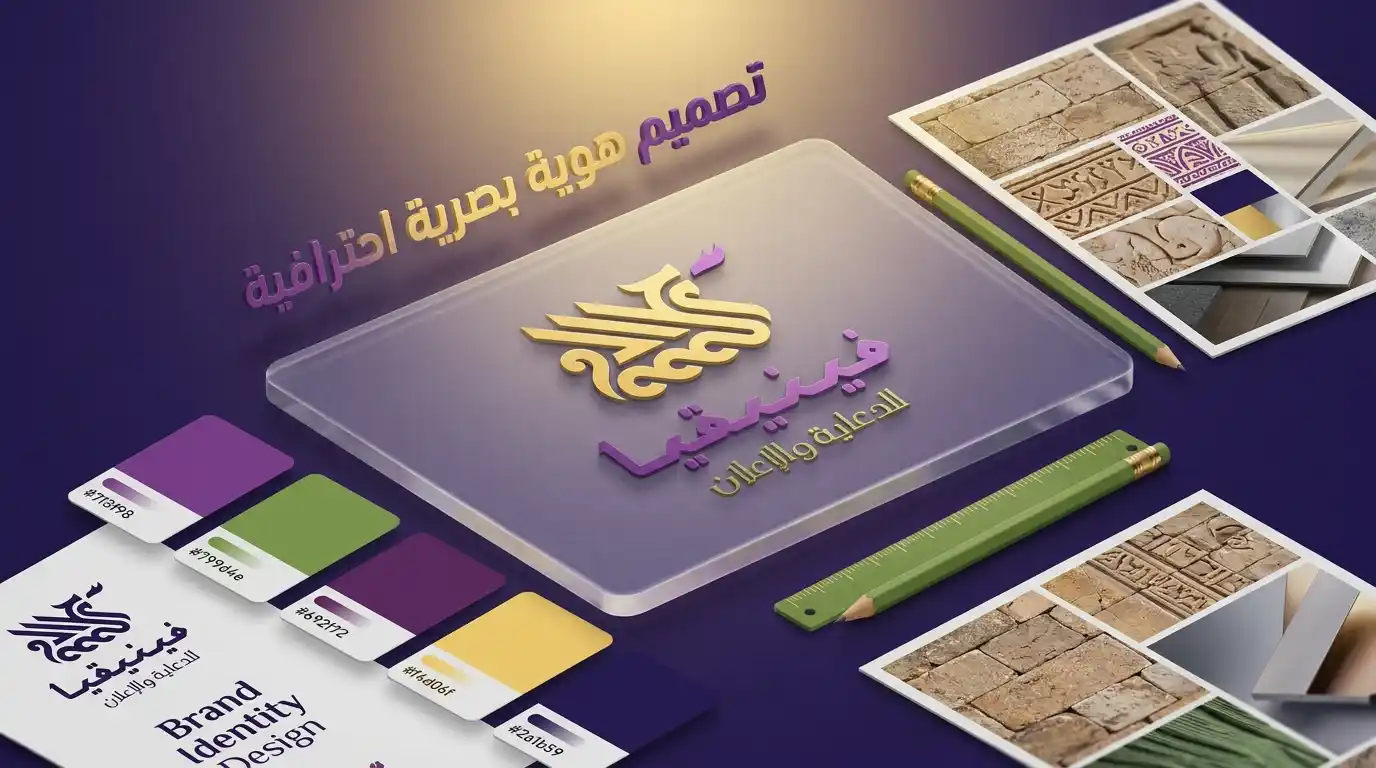 تصميم هوية بصرية احترافية في حمص 2026 - شعار ألوان خطوط