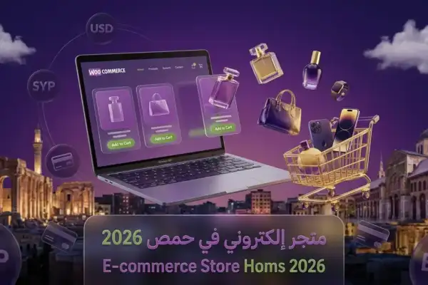 دليل تصميم متجر إلكتروني في حمص 2026 – كيف تطلق متجرك ويبيع وإنت نايم؟