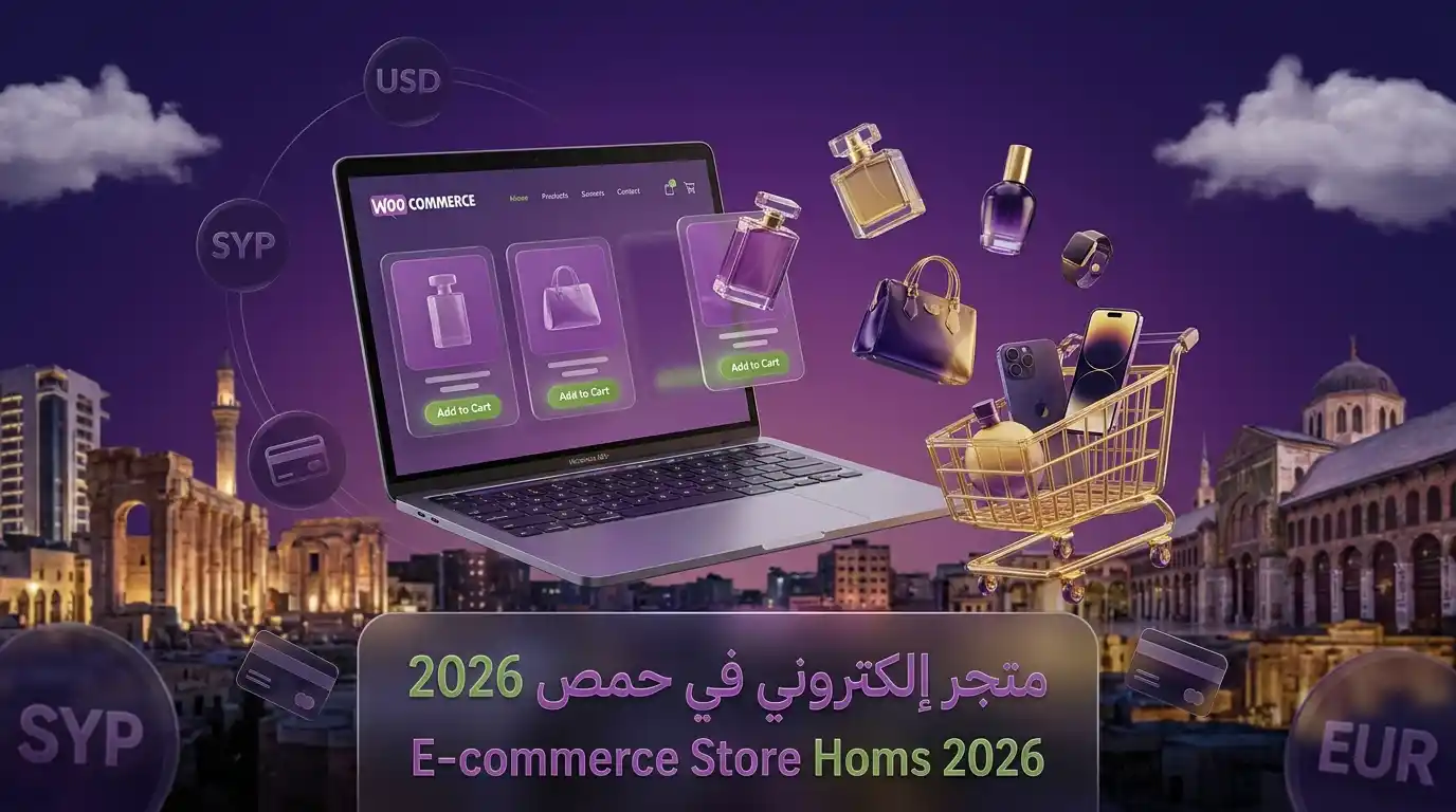 تصميم متجر إلكتروني في حمص 2026 – ووكومرس شوبيفاي متجاوب