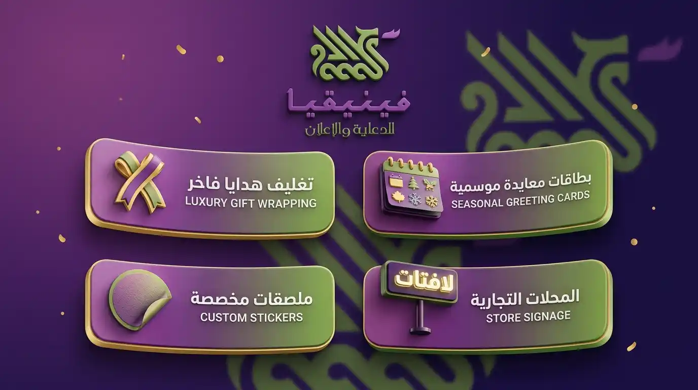 نصائح طباعة محلات الهدايا والديكور في حمص – تغليف فاخر بطاقات موسمية ستيكرات لافتة