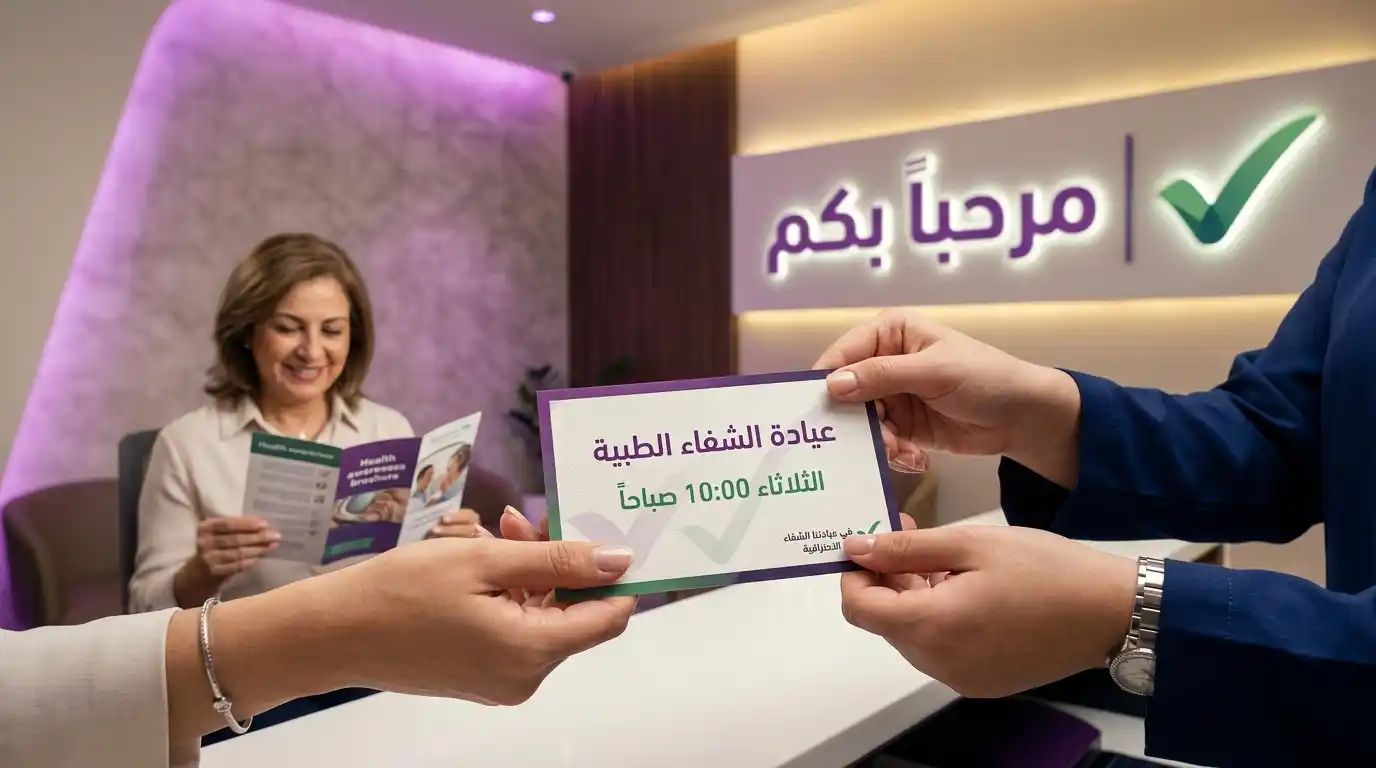 ثقة المرضى بالمطبوعات الاحترافية للعيادات في حمص – بطاقة موعد