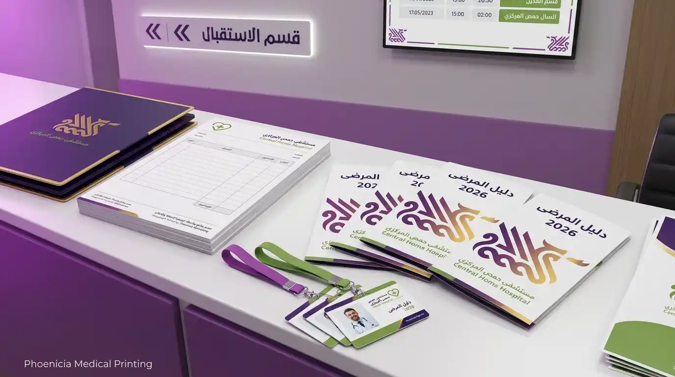 مطبوعات طبية احترافية للمستشفيات والمراكز الطبية في حمص – فواتير ملفات لافتات