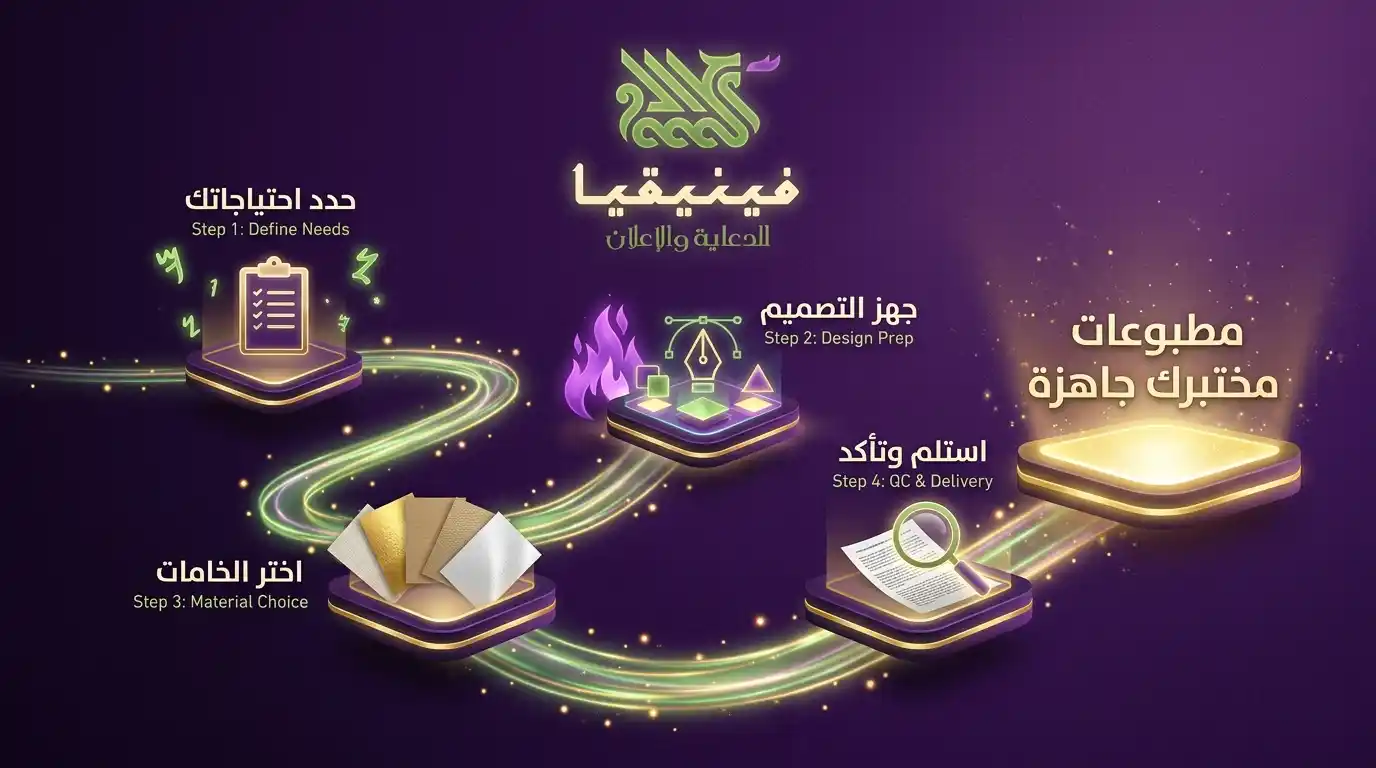 خطوات تجهيز مطبوعات المخابر الطبية مع فينيقيا – 4 خطوات